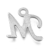 Alloy Letter Pendants PALLOY-J718-01C-M-2