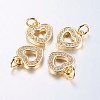 Long-Lasting Plated Brass Micro Pave Cubic Zirconia Charms ZIRC-F069-50-2