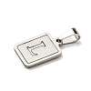Vacuum Plating 304 Stainless Steel Pave Natural White Shell Pendants STAS-S130-03P-L-2