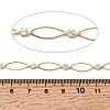 Handmade Brass Pave Clear Cubic Zirconia Horse Eye Link Chains CHC-G027-03LG-3