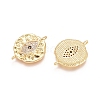 Brass Micro Pave Cubic Zirconia Links connectors ZIRC-G161-31G-2