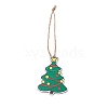 Christmas Printed Wood Pendant Decoration HJEW-JM02405-4