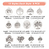 ARRICRAFT 96pcs 12 styles Tibetan Style Alloy Pendants FIND-AR0004-08-2