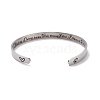 Non-Tarnish 304 Stainless Steel Open Cuff Bangle BJEW-G653-01P-02-2