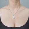 Non-Tarnish 201 Stainless Steel Crescent Moon Pendant Necklace NJEW-OY002-12-2