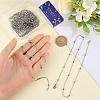 SUNNYCLUE 12Pcs 304 Stainless Steel Satellite Chain Necklaces Set NJEW-SC0001-14B-3