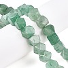 Natural Green Aventurine Star Cut Round Beads Strands G-T138-38-1