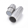 304 Stainless Steel Magnetic Clasps with Glue-in Ends STAS-D242-02P-A-2