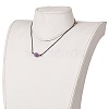 Faceted Natural Amethyst Pendant Necklaces NJEW-JN03230-03-5