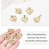  10Pcs 5 Style Brass Micro Pave Clear Cubic Zirconia Pendants ZIRC-NB0001-76-5