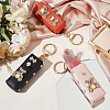 GOMAKERER 3Pcs 3 Colors PU Leather & Plastic Pearl & Rhinestone Lipstick Holder Keychains AJEW-GO0001-84-4