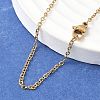 304 Stainless Steel Cable Chain Necklace Making STAS-P045-09G-1