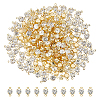 200Pcs Brass Pave Clear Cubic Zirconia Connector Charms KK-FH0007-70KCG-1