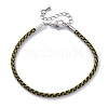 Polyester Cord Braided Bracelet Makings MAK-Z003-01P-10-1