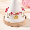 Alloy Butterfly Charm Bracelets BJEW-JB14139-01-1