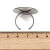 304 Stainless Steel Cuff Ring Components STAS-D372-07P-09-3
