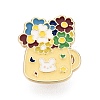 Flower Alloy Enamel Pins JEWB-N001-17A-G-1