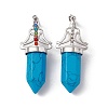 Synthetic Turquoise Big Pointed Pendants G-I342-01P-03-2