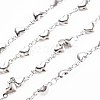 Non-Tarnish 201 Stainless Steel Heart & Oval Link Chains STAS-N092-116-1