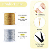 2 Rolls 2 Colors 9-Ply Round PET Metallic Thread MCOR-TA0001-03C-4