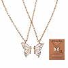 2Pcs Matching Butterfly Pendant Necklaces Set JN1033D-1-1