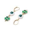 Synthetic White Jade Leverback Earrings EJEW-JE06307-4