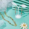 42Pcs 7 Colors Brass Enamel Links Connectors KK-FH0003-09-5
