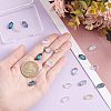 HOBBIESAY 18Pcs 6 Colors Embossed Glass Rhinestone Charms GLAA-HY0001-02-3