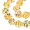 Baking Paint Electroplate Transparent Glass Beads Strands EGLA-Q136-04A-02-3