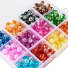 Two Tone Transparent Crackle Acrylic Beads CACR-TA0001-01-5