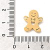 201 Stainless Steel Laser Cut Connector Charms STAS-R132-10G-3