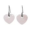 Natural Rose Quartz Dangle Earrings EJEW-C119-03P-08-2