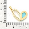 Brass Micro Pave Cubic Zirconia with Acrylic Pendants KK-S049-22G-3