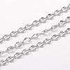 Tarnish Resistant 304 Stainless Steel Curb Chains CHS-K004-16P-0.4mm-1