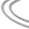 201 Stainless Steel Box Chain Necklace for Men Women NJEW-P268-A28-1X5-2