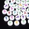 Initial Acrylic Beads X-OACR-E001-20Y-1