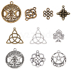 SUNNYCLUE DIY 20Pcs 10 Style Tibetan Style Alloy Pendants PALLOY-SC0004-11-1