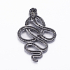 Brass Micro Pave Cubic Zirconia Pendants ZIRC-E135-42B-2