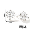 Copper Geometric Zircon Stud Earrings for Elegant Summer Style KE2533-1-1