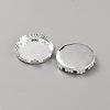 Brass Tray Settings for Cabochons KK-WH0030-14S-2