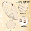 Unfinished Basswood Oval Set DIY-WH0292-48-4