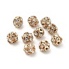 10mm Brass Rhinestone Beads X1-KK-S519-01C-01G-1