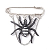 Halloween Spider Alloy Enamel Charm Brooch Pin JEWB-TA00018-1