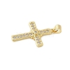 Brass Micro Pave Cubic Zirconia Pendants KK-P293-21A-G-2