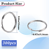 SOFPLATE 300Pcs 304 Stainless Steel Split Rings STAS-SP0001-66A-2