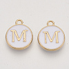 Golden Plated Alloy Charms LS-ENAM-S118-01M-1