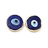 Rack Plating Handmade Evil Eye Lampwork Beads KK-F838-02B-G-1