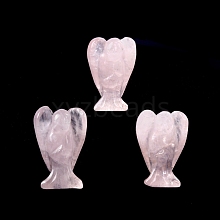 Natural Rose Quartz Carved Healing Angel Figurines PW-WG73241-06