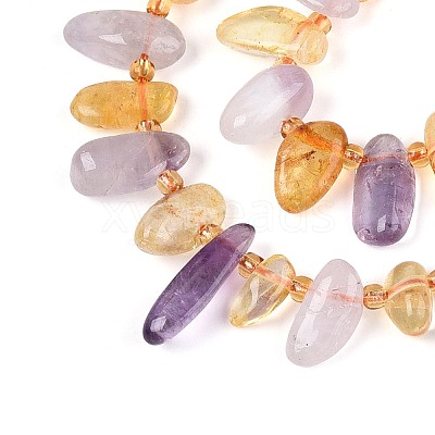 Natural Ametrine Beads Strands G-Z091-A41-1