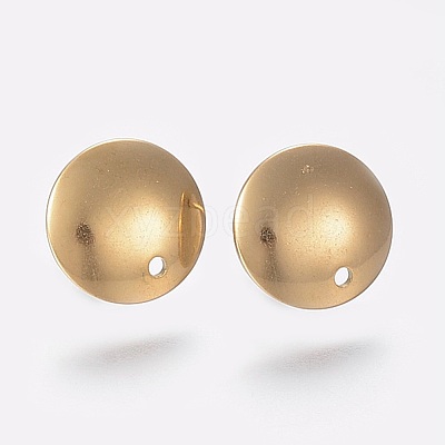 Ion Plating(IP) 304 Stainless Steel Stud Earring Findings STAS-K184-03-01G-1